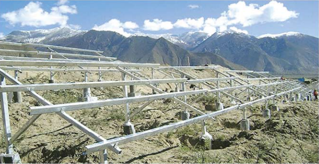 丘陵地域支架系统